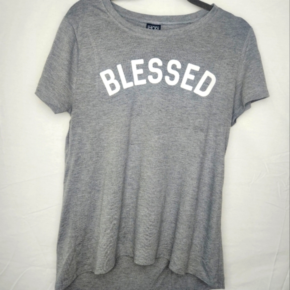 Modern lux women's  XL Blessed Gray Loose Fit Flowing t-shirt